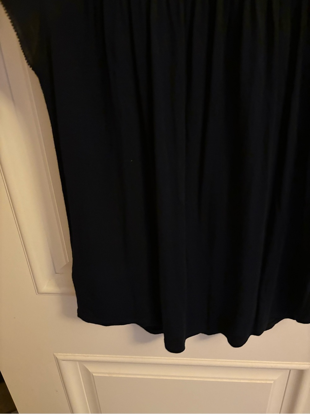 Loft navy cap sleeve gathered front blouse - Picture 9 of 15
